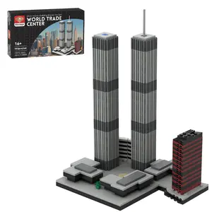 Mocsage 1:2000 Scale World Trade Center (1973-2001) Micro Parts Building Blocks Set Model Kit