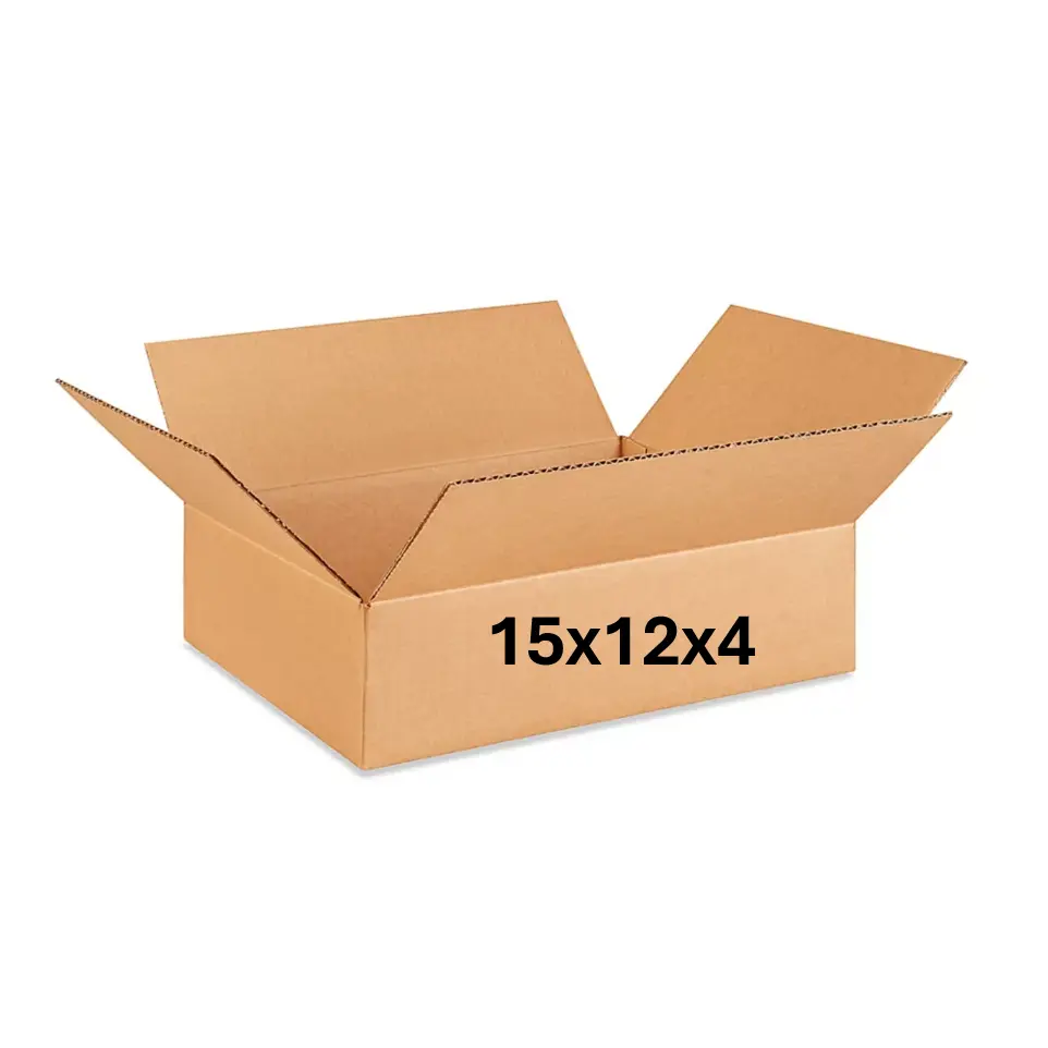 15x12x4 (200 lb strength) | SINGLE CARDBOARD BOX