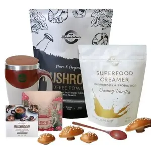MaheerSelects Mushroom Coffee 30 Servings Real Coffee Superfood Creamer Energy Focus Gut Health Premium US Edition Healthy Blend