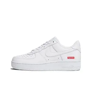 Nike Air Force 1 Low Supreme White Men's CU9225-100 New Sneaker Nike Air Force 1 Low Supreme White Men's CU9225-100 New Sneaker
