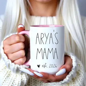 Personalized Mama Est Coffee Mug, New Mom Gift, Mothers Day Cup