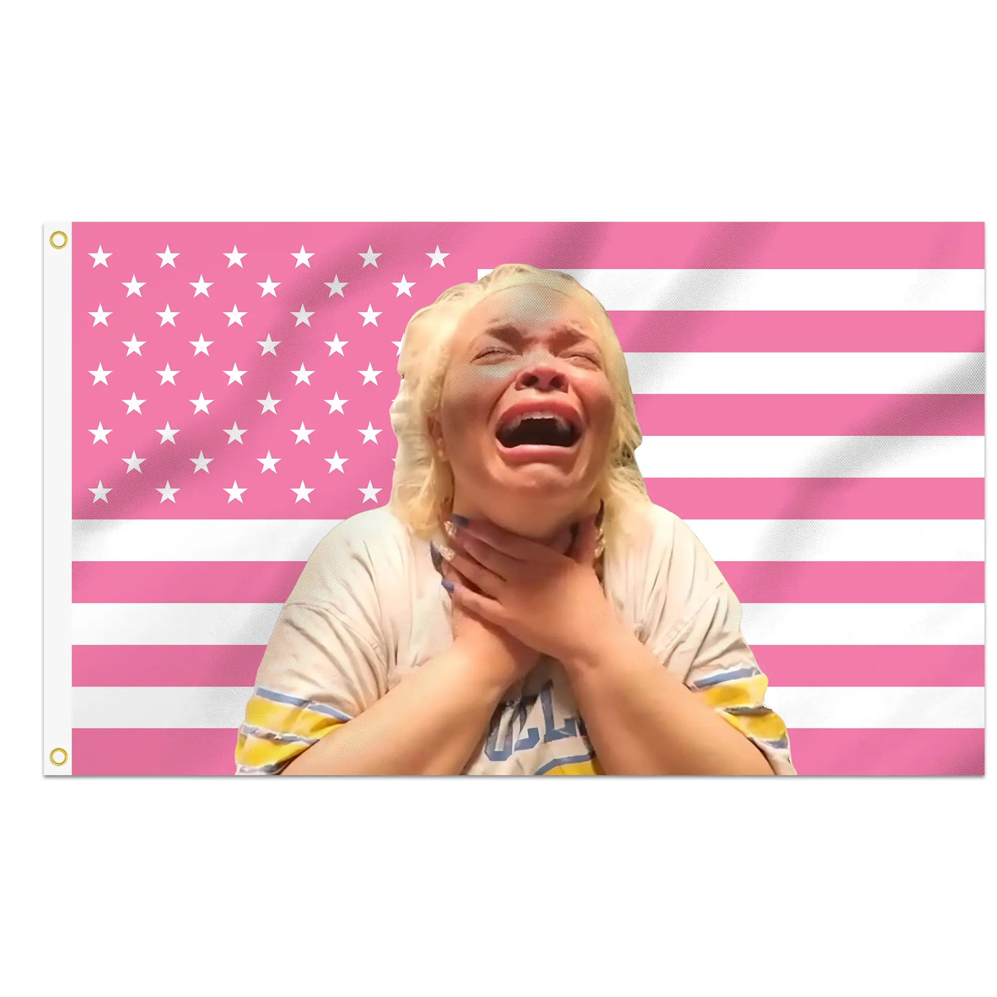 3x5 Foot Decorative Trisha Paytas Flag with 2 Brass Grommets for Outdoor Indoor, Double Stitched, Wall Hanging Room Decor Tapestry, College Dorm Room Porch Outside Decorations Gift