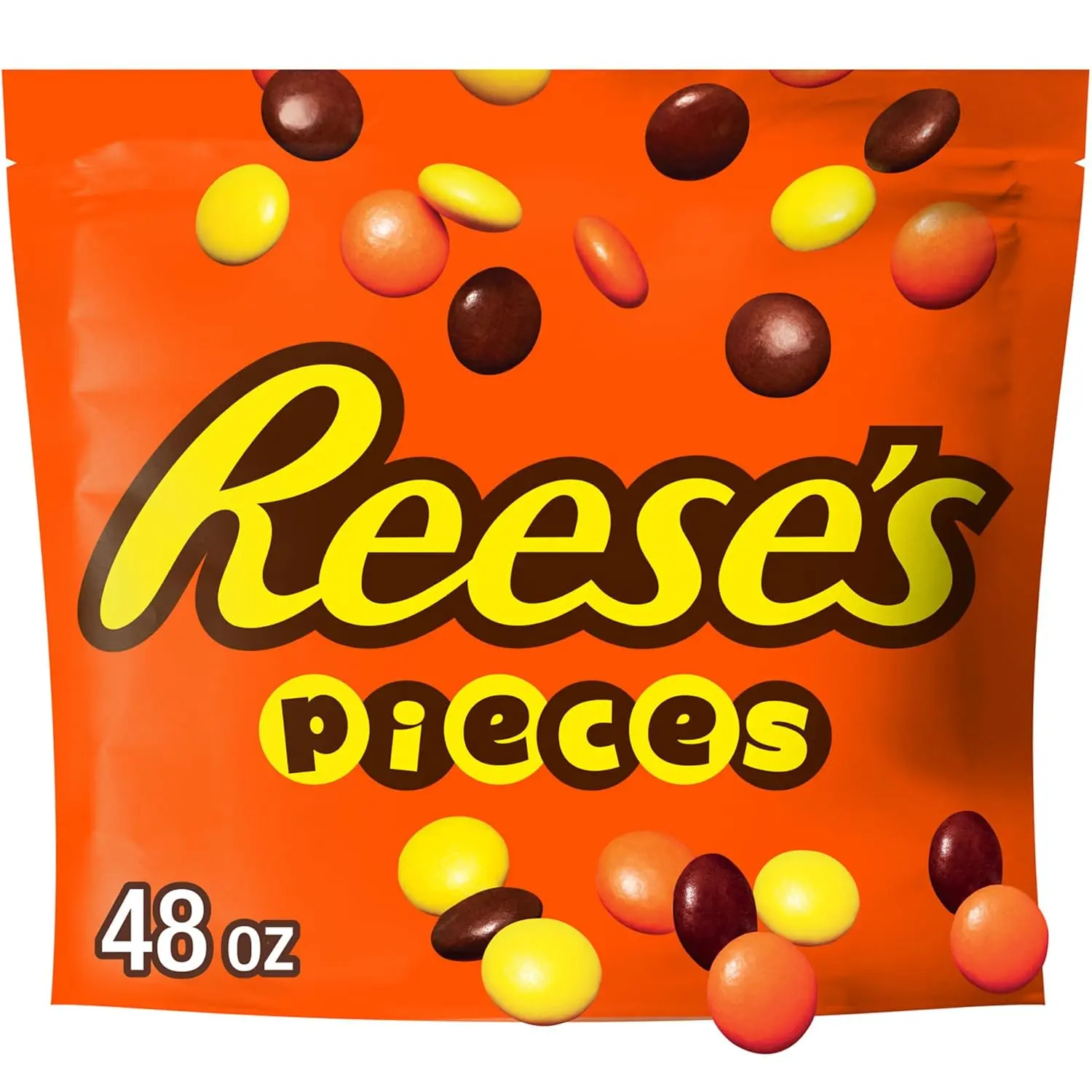 PIECES Peanut Butter in a Crunchy Shell, Candy Bulk Bag, 48 oz