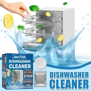 24 christmas tags Household Set  dishwasher cleaning sheet Desktop built-in drawer dishwasher cleaning sheet for decontamination Cleaner