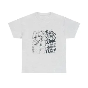Brat Strap Bold Graphic Tee, Funny Retro Anime Girl Shirt, Sassy Quote T-Shirt, Coquette Cartoon Tee, Feminine Statement Top