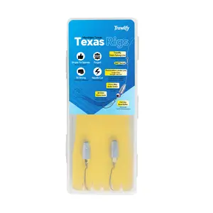 Trawlify 2 Sets Texas Rigs, Ideal for Fishing Enthusiasts, Durable Design, Perfect for Various Water Conditions, Enhance Your Catching Experience