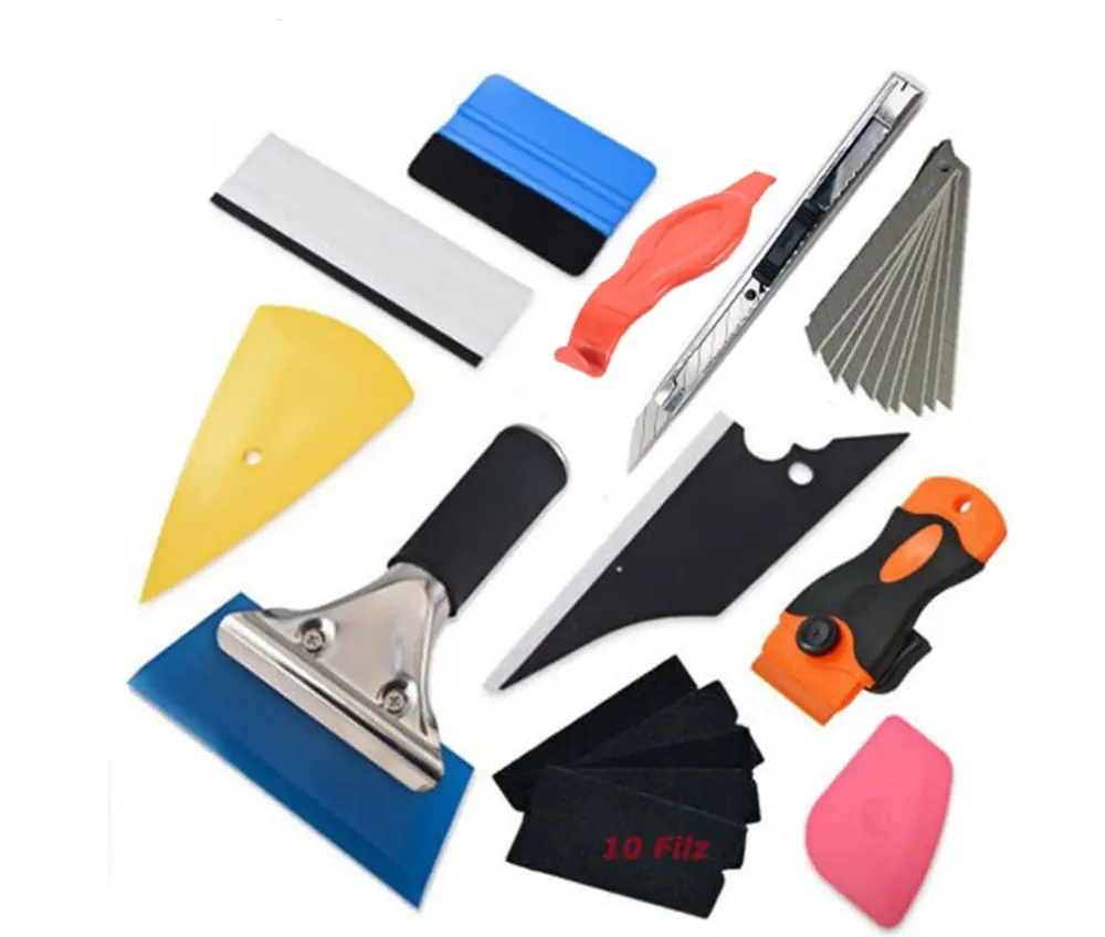 TIKA Window Tint Tools Kit with Scraper and Squeegee for Car Film and Vinyl Wrap Installation