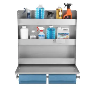 Garvee Wall Mounted Tool Tray, Storage Trailer Tool Cabinets, Small Wall Mounted Steel Cabinets Adjustable Shelves, for garages, tool rooms, toilets, etc.