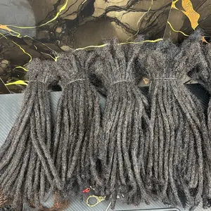 esto:  “20 PCS Human Hair Dreadlock Extensions 14 Inch 0.6 Thick Natural Black Locs – Soft & Durable”Easy to dye any color