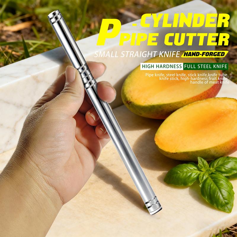 【High Hardness Outdoor Straight Knife】Pen-Shape Portable Full Steel Blade  Sharp & Smooth Cutting! Perfect for Camping/Daily Use #OutdoorTool #EDCKnife