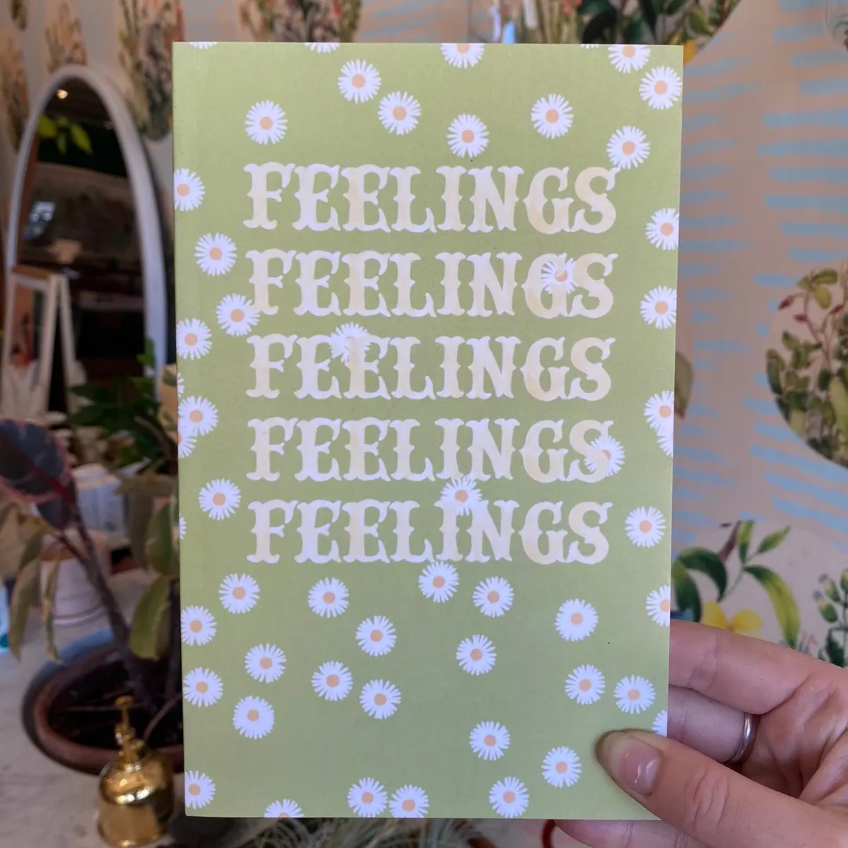 “Feelings” Lined Floral Notebook • Made with Recycled Paper!
