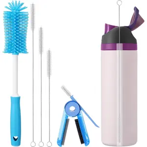 Water Bottle Cleaning Brush Kit, Brush and Straw Cleaner for , 5 count