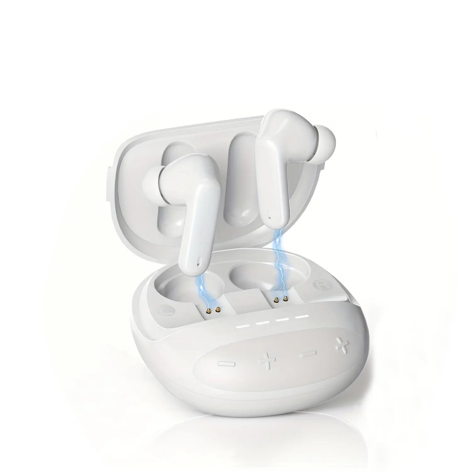 Blue Deer OTC Hearing Aids for Seniors, Rechargeable Bluetooth Hearing Aids with App Control, Lightweight Digital Noise Reduction, Phone Calls & Music Streaming, Adjustable Volume, TWS Charging Case