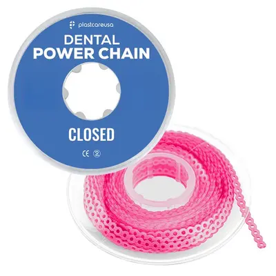 Dental Orthodontic Power Chain - Continuous Pink Elastic For Braces (1 Piece)
