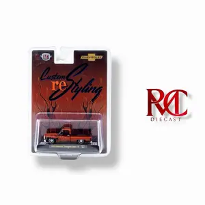 M2 MACHINES 1:64 1973 CHEVROLET CHEYENNE SUPER 10 CUSTOM RE STYLING – BROWN W/ FLAMES