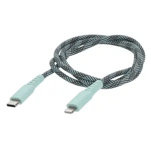Rove RV3FTLUSBC 3 ft. Lightning to USB-C Braided iPhone iPad Charging Power Cable - Assorted Color