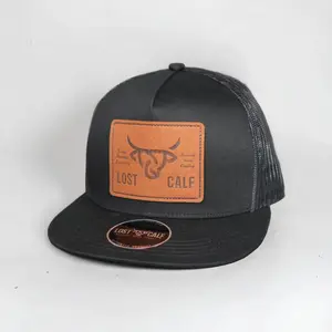 Leather Plate Black Flat