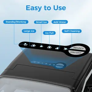 [Portable | Soft Chewable] 35Lbs Nugget Ice Maker And 26Lbs Bullet Ice Maker | Soft Chewable Crushed Ice Maker Machine, Portable Pebble Ice Maker Countertop | One-Button Operation Ice Machine For Home/Kitchen/Camping/RV, Santa Claus, Present Christmas, Bo