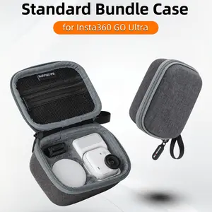for Insta360 GO Ultra Medium Carry Case, Box, Grey, Camera Accessories for Holiday Travel, Outdoor Sport and Party, Free Carabiner, All-round Protection, Protect Lens and Screen, Lightweight Portable & Easy Storage, Ideal Gift for GO Ultra User