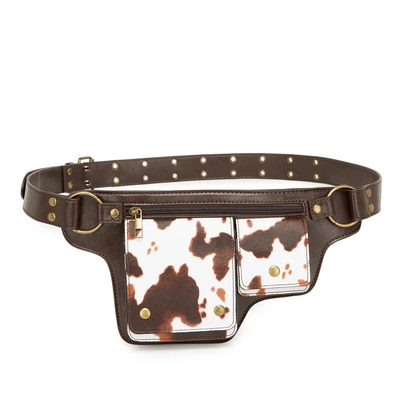 PG5006 Cow Pattern Dark Coffee