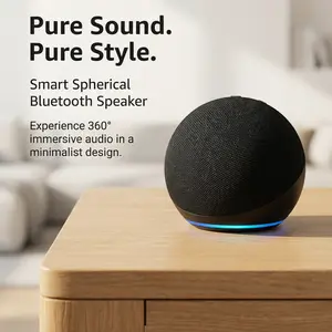 Portable Bluetooth Speaker with Ambient RGB Night Light Rechargeable Wireless Stereo Soundbox with Heavy Bass for Sleep, Home Office & Relaxing, Unique Gift Idea