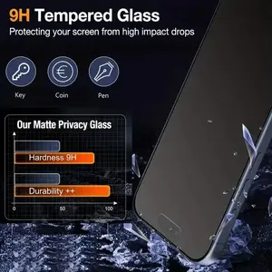 Oleophobic Coating Dust Free Installation Screen Protector For iPhone 17 16 13 15 11 12 14 Pro Max Air 16E Matte Anti-Spy Glass
