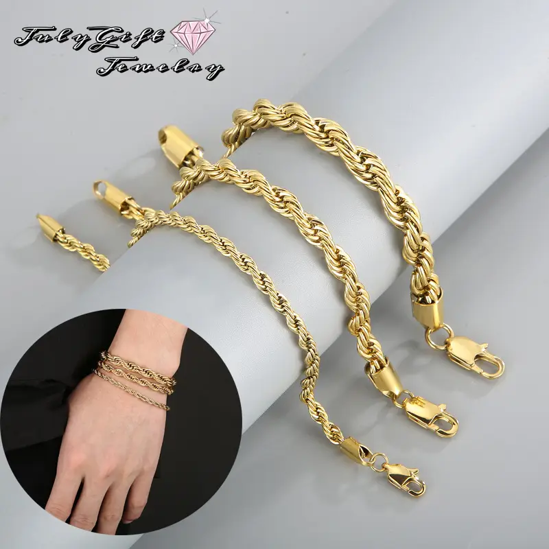 Resizable Anklet Chain for Women Men, Twist Rope Foot Bracelet-Strong (Send Gift Box)