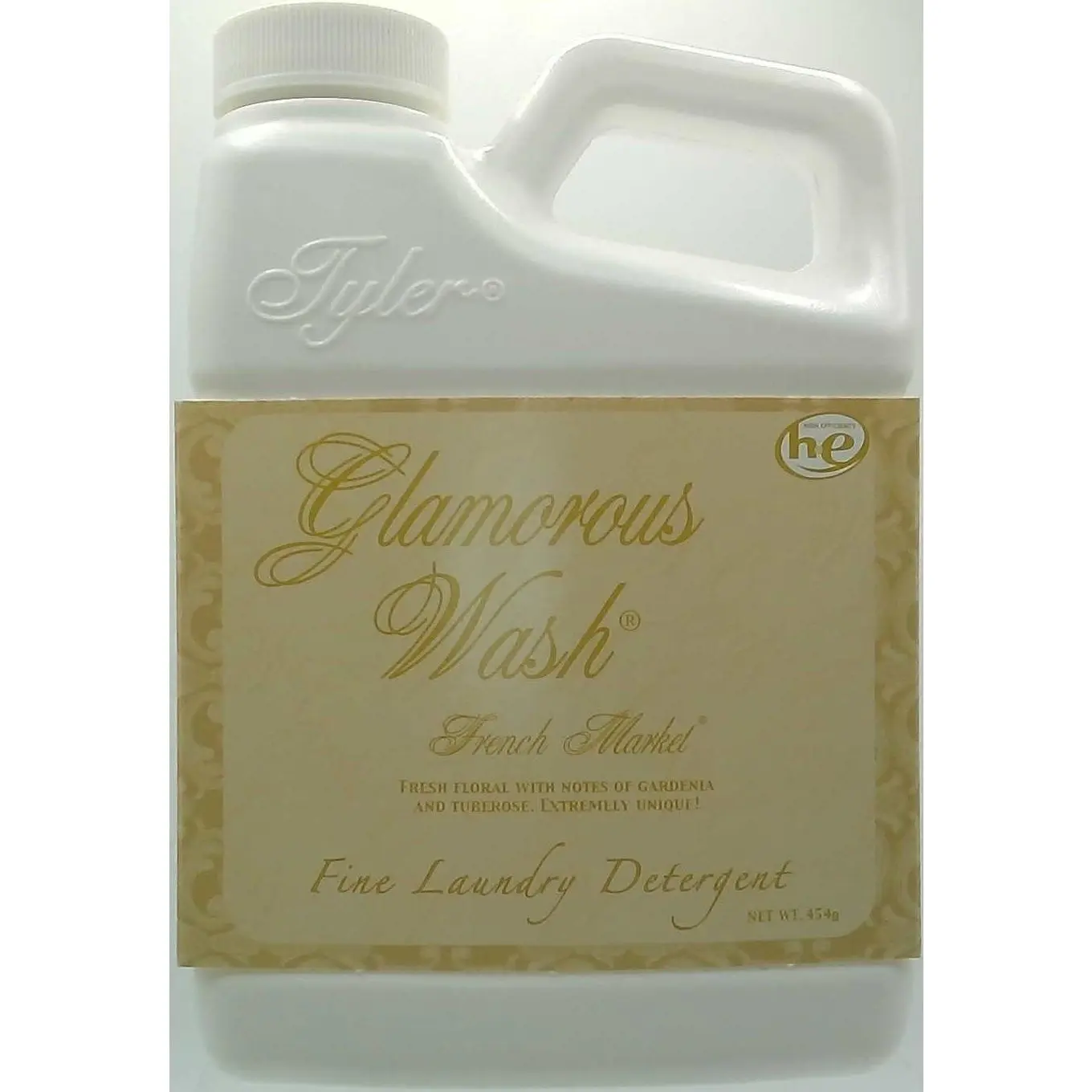 Tyler Candle Company Glamorous Wash Liquid Laundry Detergent - Scented Floral Natural French Market Household Cleaner, 16oz/454g