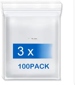 3''x 4'', (Pack of 100) Small Plastic Bags,2 MIL Thick Poly Zipper Lock Bags Clear for Photo, Jewelry, Bakery, Treats, Travel, Storage, Packaging & Shipping.PP Resealable