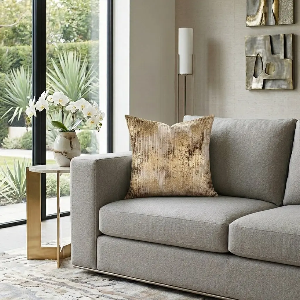 Vega Ivory Gold Pillow