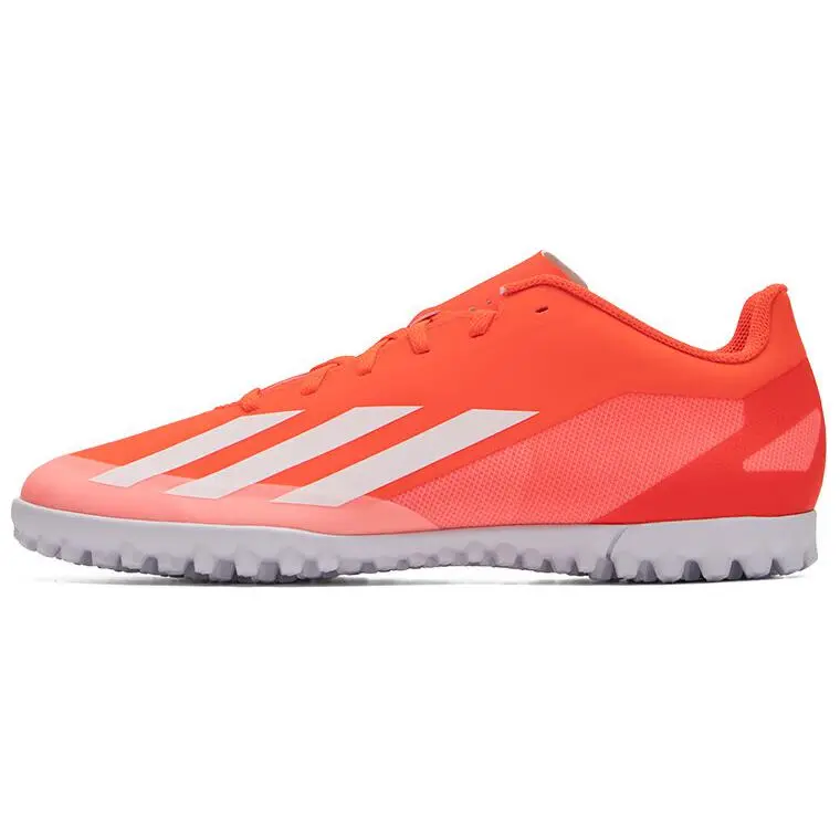 Adidas X Crazyfast Club TF Solar Red Cloud White Team Yellow Durable Non-slip Soccer Cleats Men's IF0724