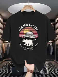 5 5 ALASKA CRUISE Men's Summer Short-sleeved T-shi