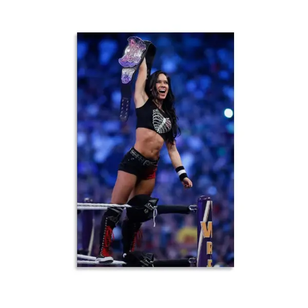 A.J. Lee WWE Star Autographed Photo Poster - Unframed Hi-Res Image, High Detail Canvas Print for Modern Wall Decor, Home Supplies, Office Decoration, Multi-Size, 08X12inch(20X30cm)