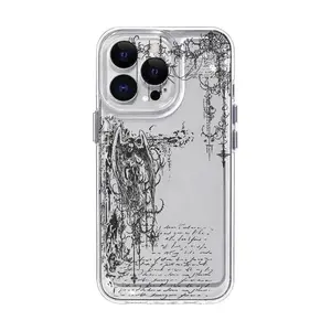 Ins Style Creative Fashion Phone Case for IPhone 17 16 15 14 13 12 11 Pro Max Plus 17Air Soft TPU Back Cover Protection Shockproof black