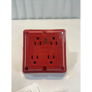 Leviton 15 AMP Hospital Grade Extra Heavy Duty 4 In 1 Grounding Outlet In Red