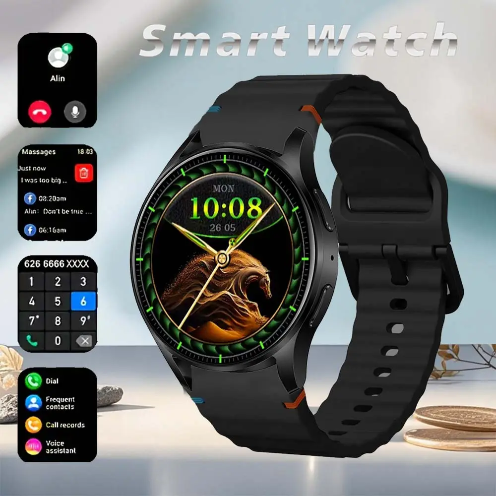 Business Smartwatch 1.55 Inch HD Screen Watch Wearable Wristwatch BT-compatible Calling, Camera, Ip67 Water Resistant, Android Compatible, Health Tracking Smartwatch Fashion Digital Smart Watch Heart Rate Monitor