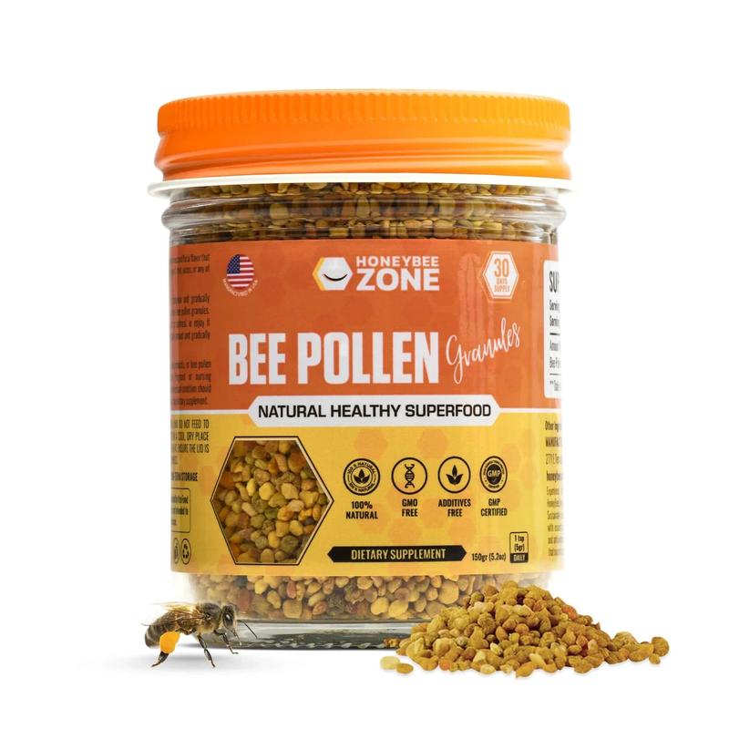 Honeybeezone Bee Bread & Bee Pollen Raw Granules - Natural Bee Supplement Bundle
