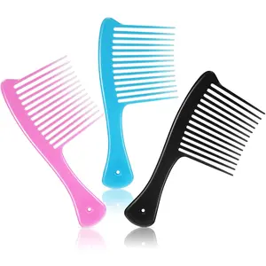 Hair Comb, 3 Counts/set Wide Tooth Combs for Home and Salon, Hair Styling Brush, Heatless Hair Styling Tool for Thick Hair, Fine Hair, Straight Hair, Wavy Hair