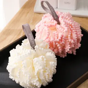 High Value Bath Sponge, Rich Lather & Gentle Exfoliating Shower Ball, Upgraded Tie, Long Lasting, Skin Smoothing, Cute & Durable Lace Bathroom Accessory