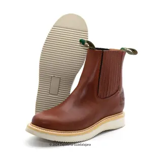 7" Soft Toe Pull on Non slip SoleLeather Work Boot-SB3100 Workboots Closed