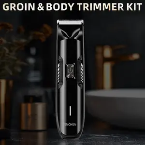 ENCHEN Groin & Body Trimmer Kit – Waterproof Electric Body Hair Grooming Tool with LED Spotlight, Adjustable 3-12mm Guide Combs, Ceramic Blades & Rechargeable Battery for Men’s Full Body Trimming, Father's Day gift