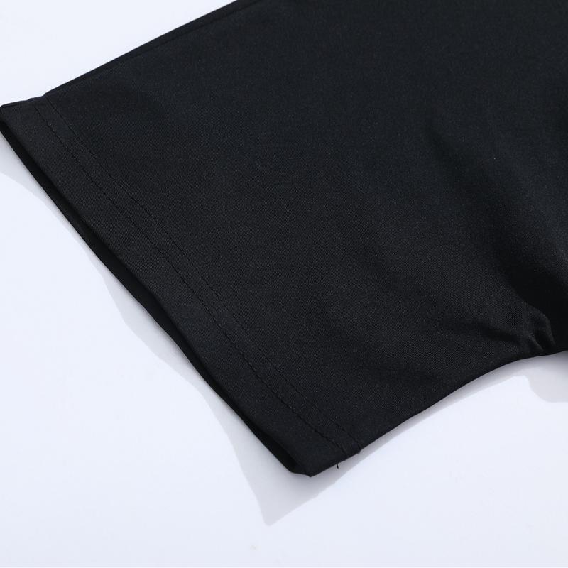 Oversized Street Graphic Slogan Cropped T-Shirt With Loose Fit Men's Cropped Tops, Streetwear