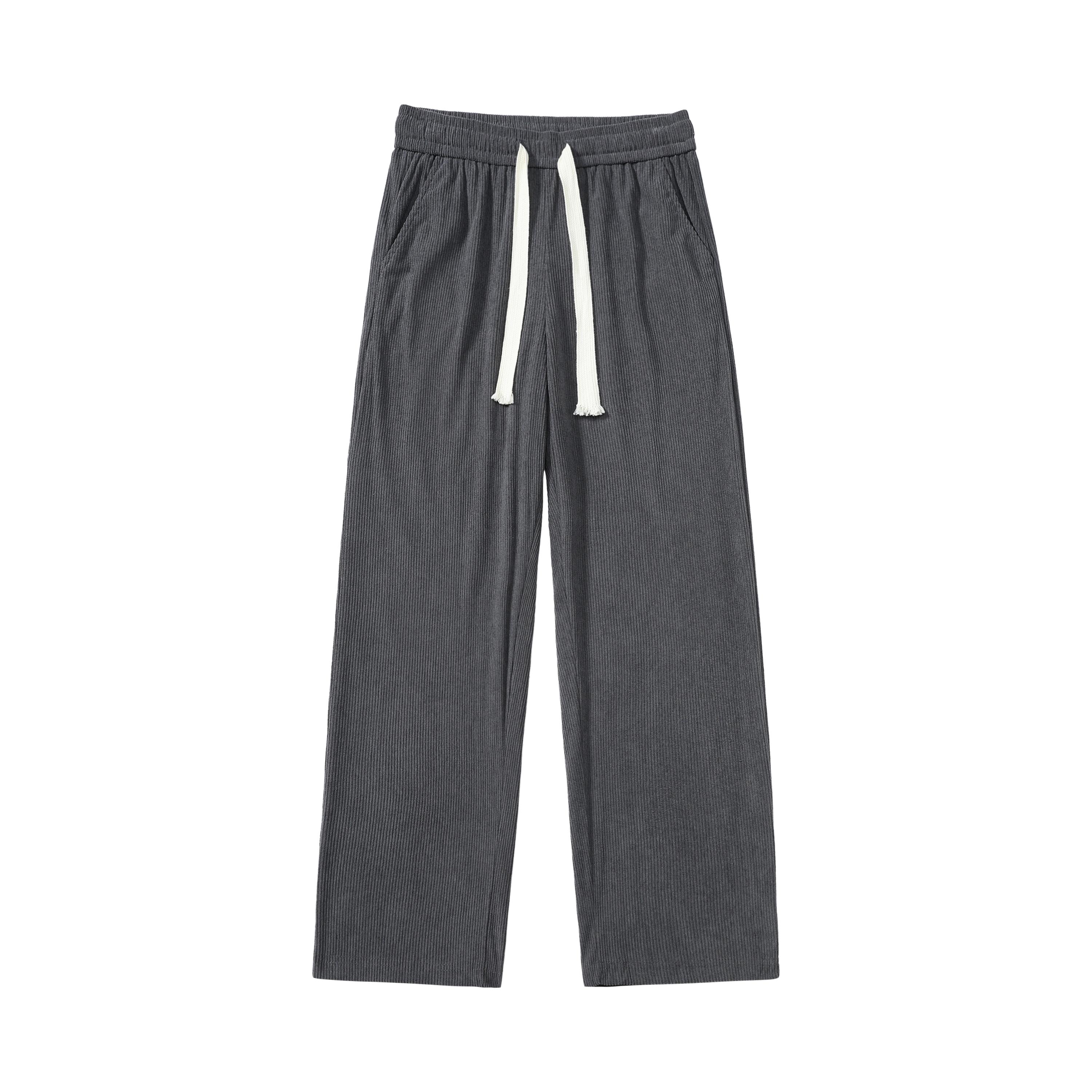 Men’s loose straight corduroy casual pants, comfortable and breathable, spring/summer/autumn styles