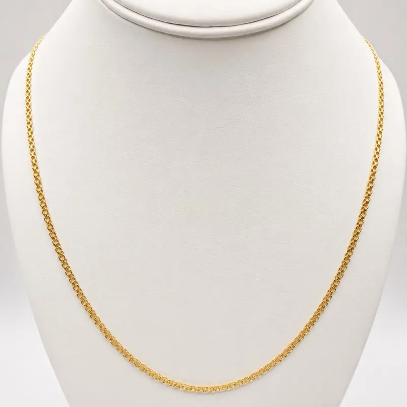 Oro 18k Cadena China, 60cm - 2.4mm