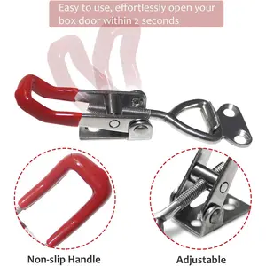 2PCS 304 Steel Toggle Latch Clamp 4001  220Lbs for Smoker Lid Jig, Case Trunk, Door Fastening