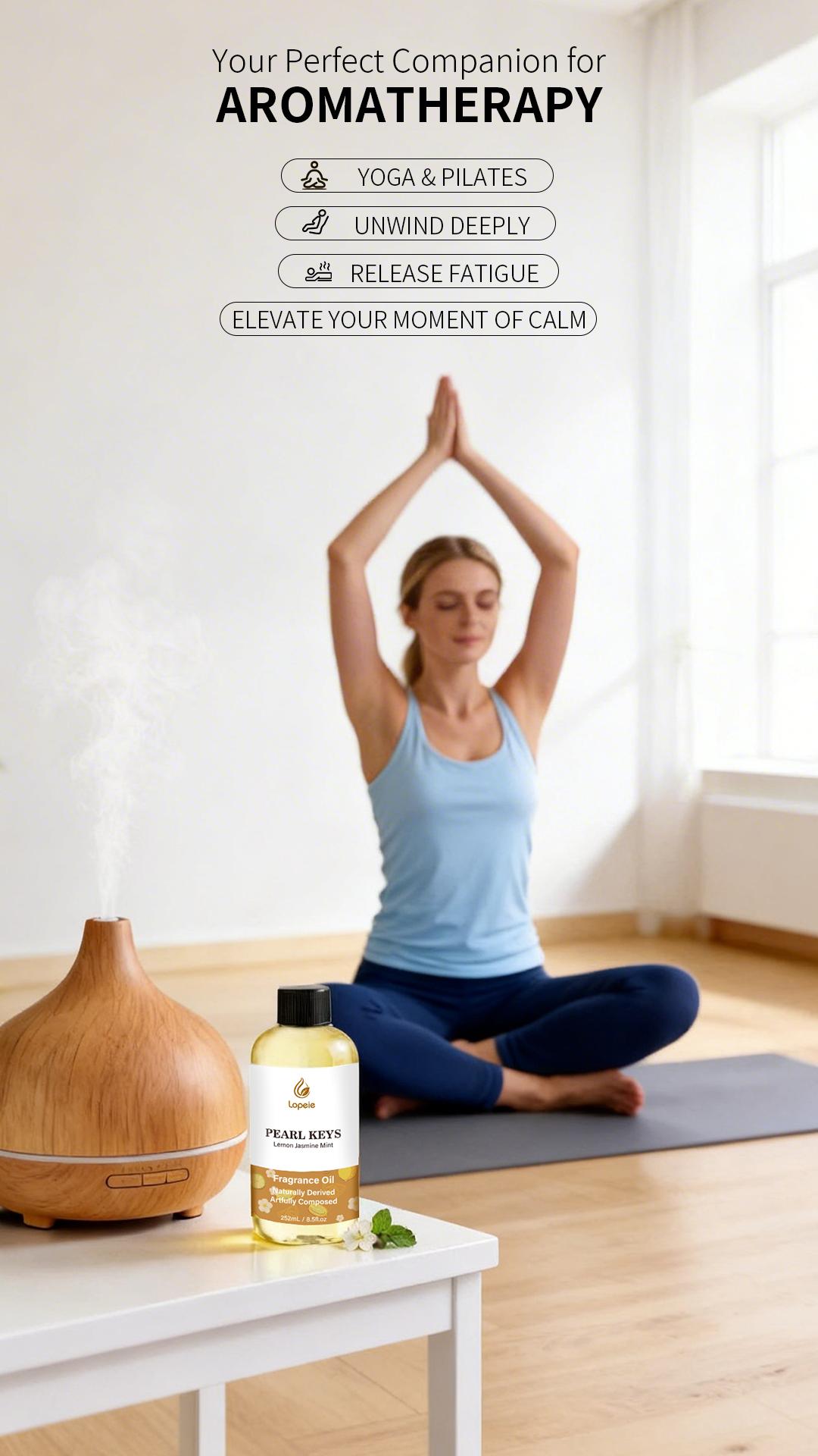 Lopeie Hotel Diffuser Oil Refill (with Spray Nozzle), Highly Scented Aromatherapy Oil – White Tea, Pearl Keys, Library Santal – for Ultrasonic & Waterless Diffusers & Oil Warmers – 118ml/4.1 fl oz & 252ml/8.5 fl oz