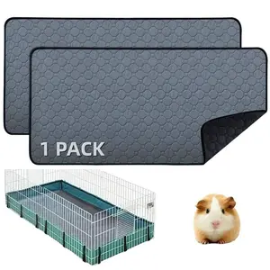Reusable Washable Guinea Pig Urine Pad, Non-Slip Training Mat, Absorbent Bedding, Durable Polyester Fiber Pet Cage Bottom Pad