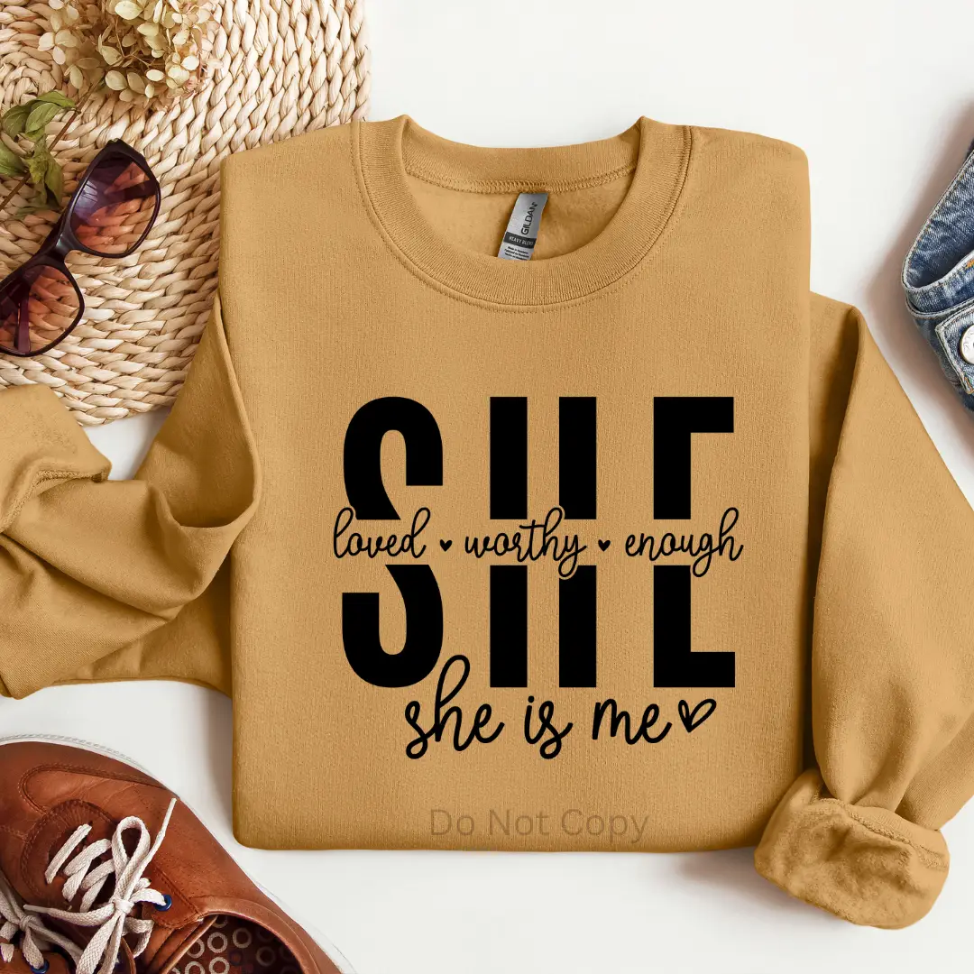 She Is Loved Worthy Enough Screen Print Transfer