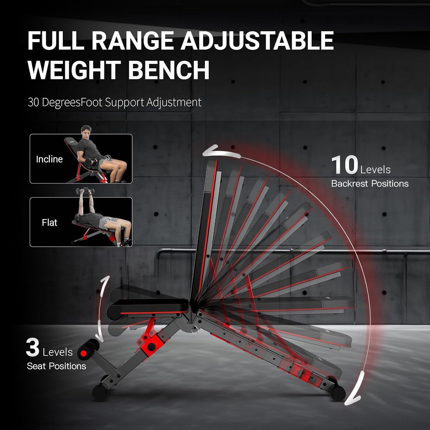 HARISON Adjustable Weight Bench with Leg Extension HARISON Adjustable Weight Bench with Leg Extension