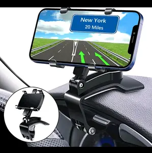 360 Degree Rotation Dashboard Car Phone Holder - Multifunctional One Hand Operation Clip Design Phone Mount Suitable 4-7 inch phones - Car accessories